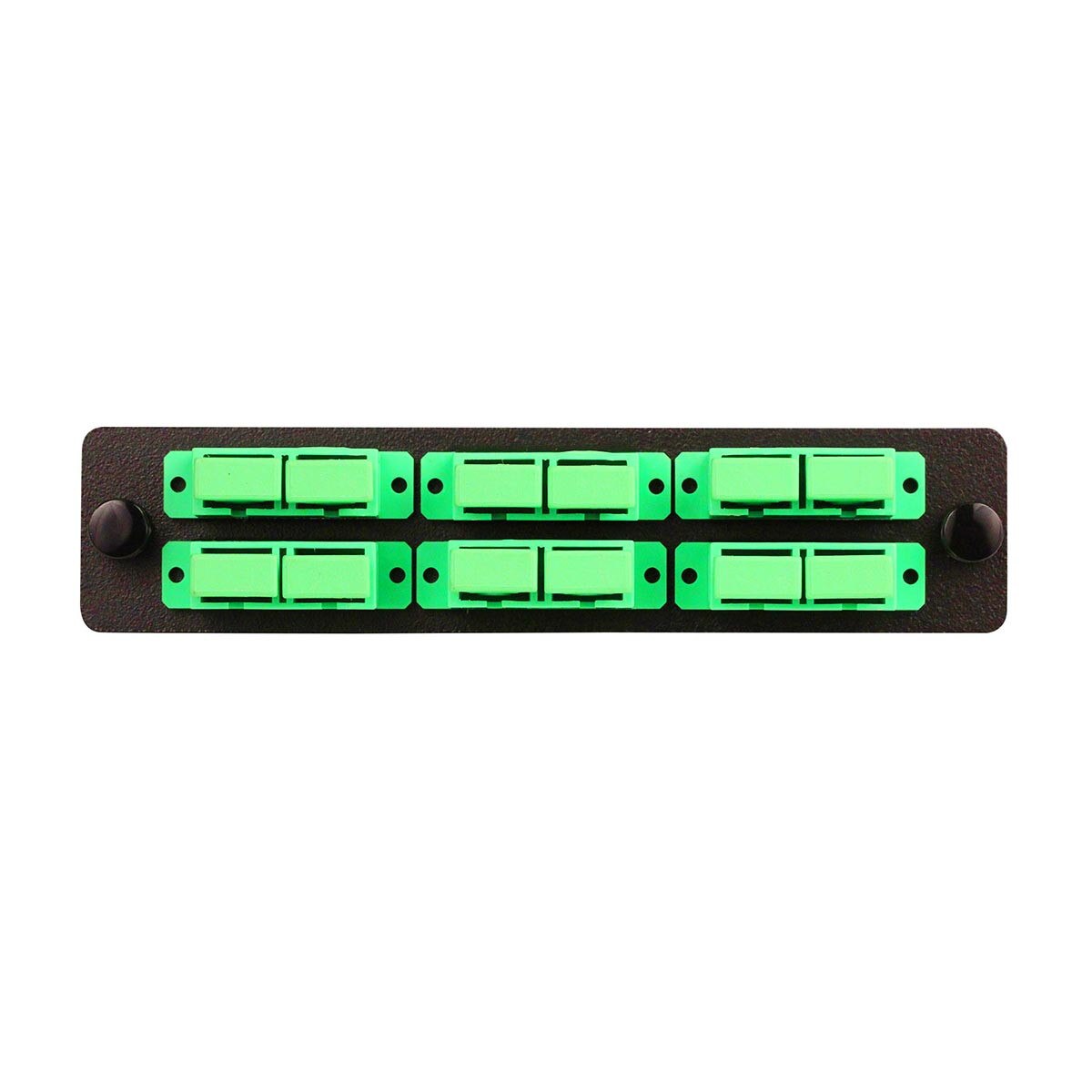 Adapter Plate, 12 Fiber, Duplex, SC/APC, 9 µm OS2, Green
